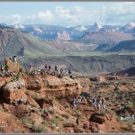 Red Bull Rampage Spectators With Zion National Park In the Background